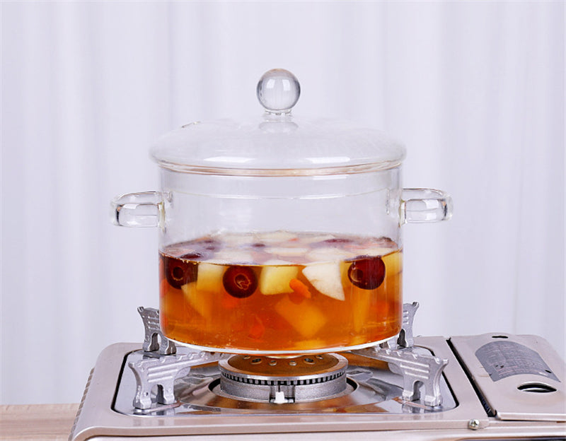 Glass Pot Stove Pot Kitchen Transparent Mini Soup Pot Stove