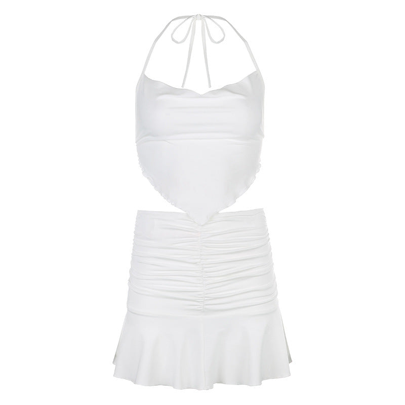 Lace Triangle Scarf Wrapped Chest High Waist Hip Skirt