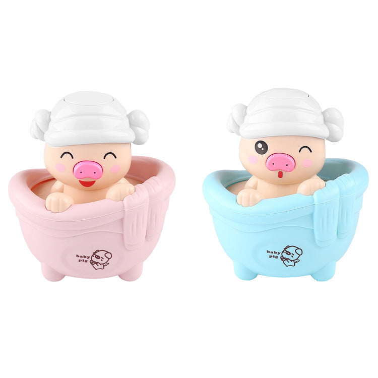 Children Playing In Water Toys Bathing Piggy