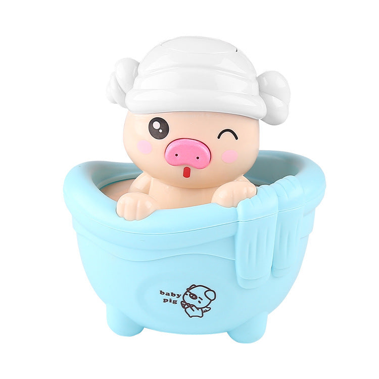 Children Playing In Water Toys Bathing Piggy