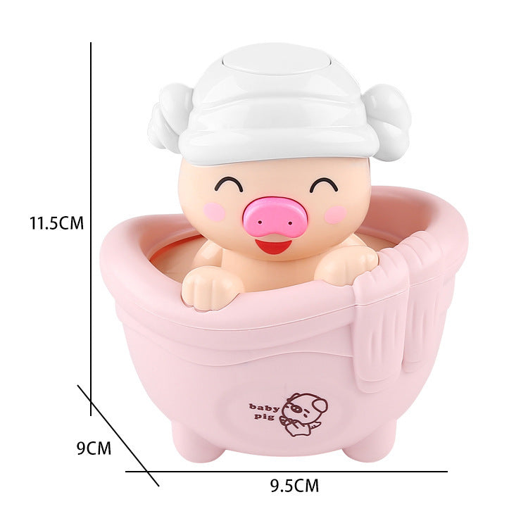 Children Playing In Water Toys Bathing Piggy