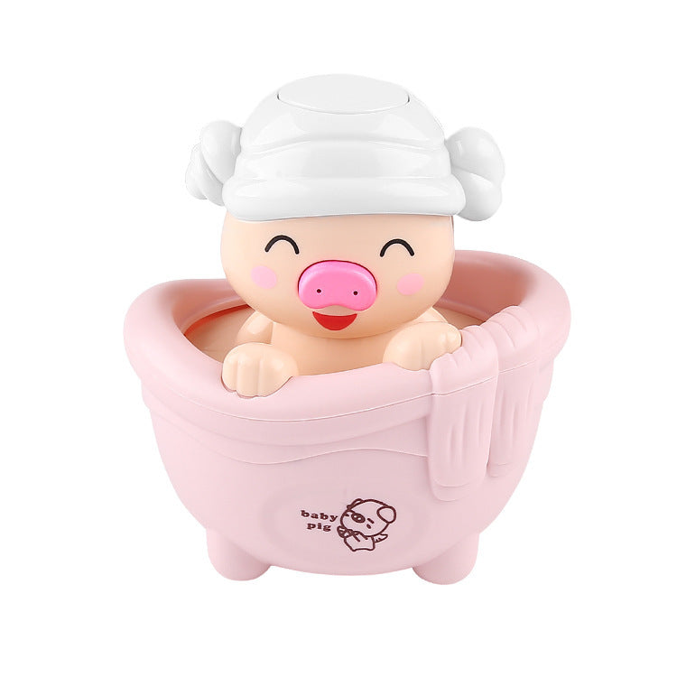 Children Playing In Water Toys Bathing Piggy