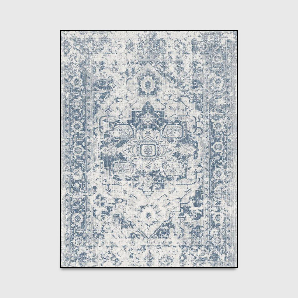 Retro Blue Living Room Bedroom Kitchen Bedside Carpet