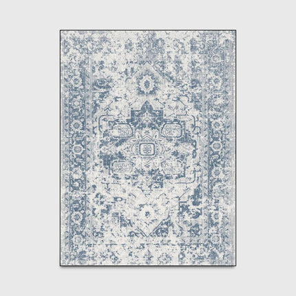 Retro Blue Living Room Bedroom Kitchen Bedside Carpet
