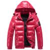 The New Hooded Thickened Shiny Cotton Coat Jacket Korean Fashion Trendy Solid Color