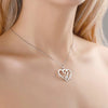 Double Heart Necklace Personalized Necklaces Pendant Gifts Stainless Steel For Women