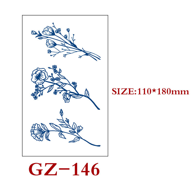 Herbal Tattoo Stickers, Semi-permanent Tattoo Stickers, Waterproof, Sweat-proof, Customizable