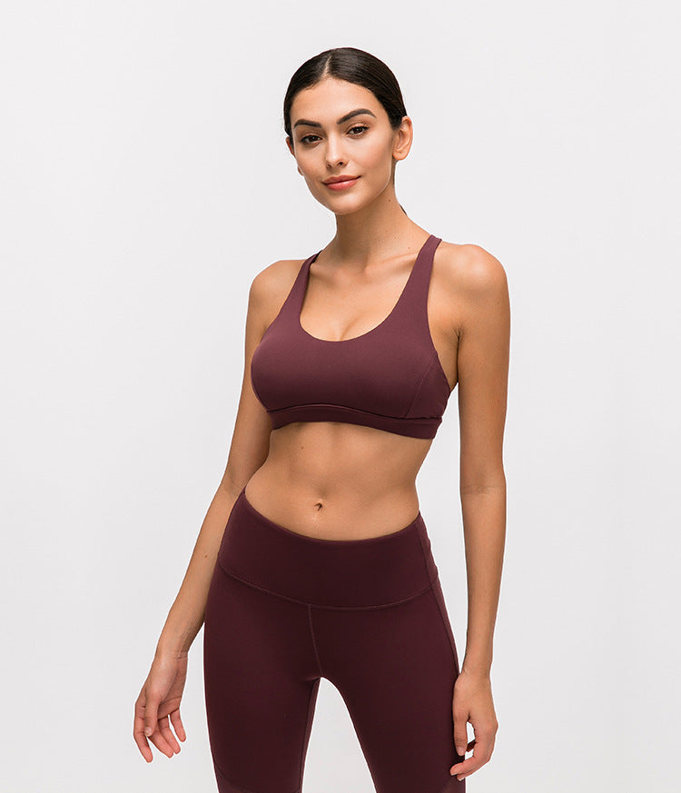 Beautiful Back Ladies Sports Underwear Women Shockproof Gather Fitness Vest