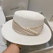 Summer Net Red Pearl Sunscreen Top Hat Women
