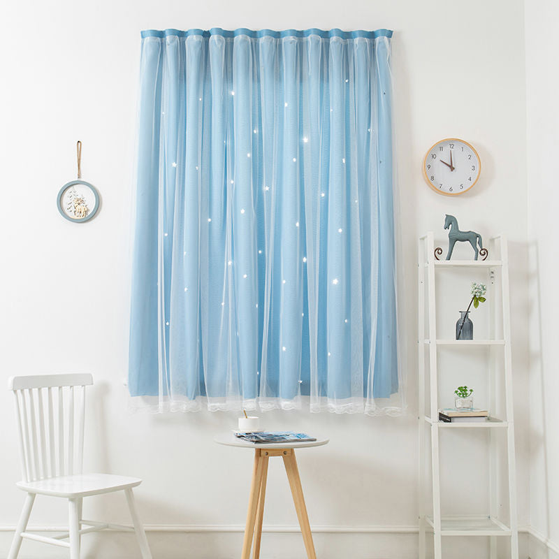 Curtain Self-adhesive Finished Shading Cloth Bay Window Bedroom Velcro