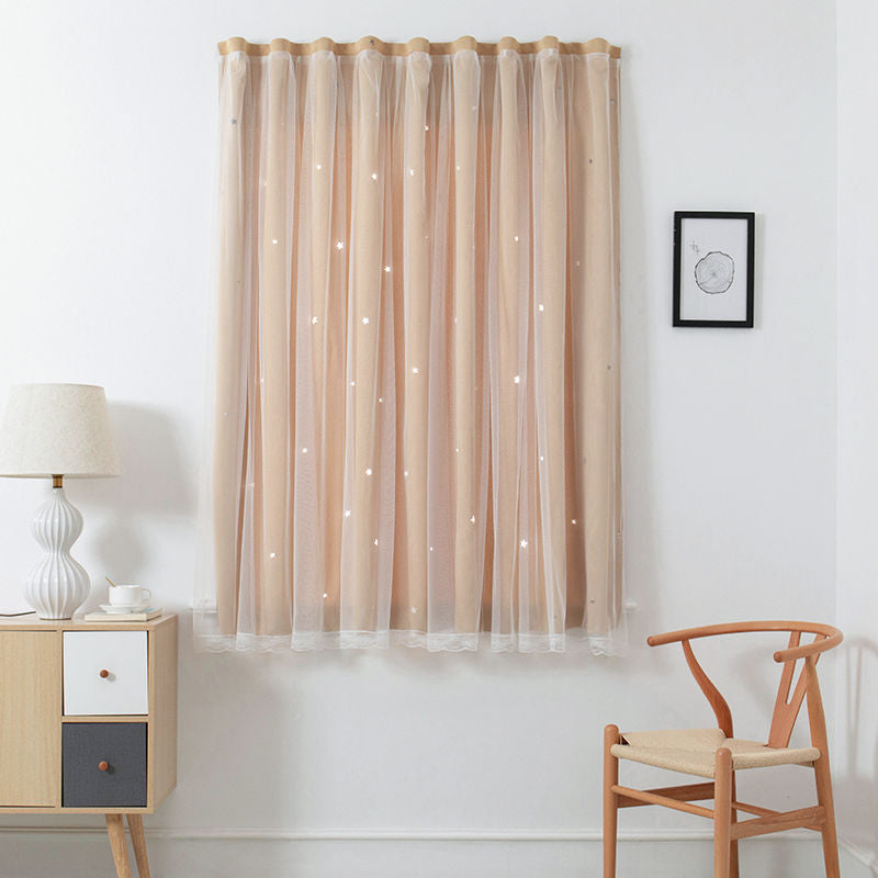 Curtain Self-adhesive Finished Shading Cloth Bay Window Bedroom Velcro