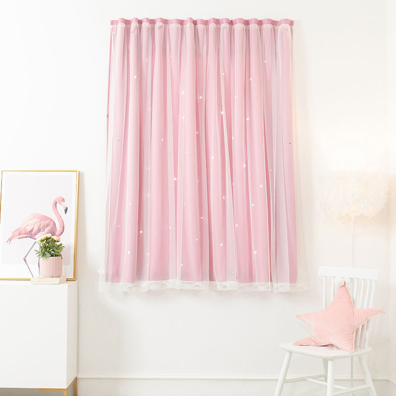 Curtain Self-adhesive Finished Shading Cloth Bay Window Bedroom Velcro