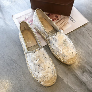 Flat Round Toe Women's Single Shoes Hemp Rope Straw Shoes Women