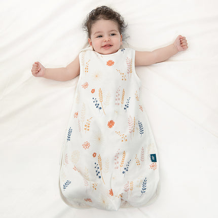 Summer Thin Short-Sleeved Children's Bamboo Cotton Gauze Anti-Kick And Baby Sleeping Bag
