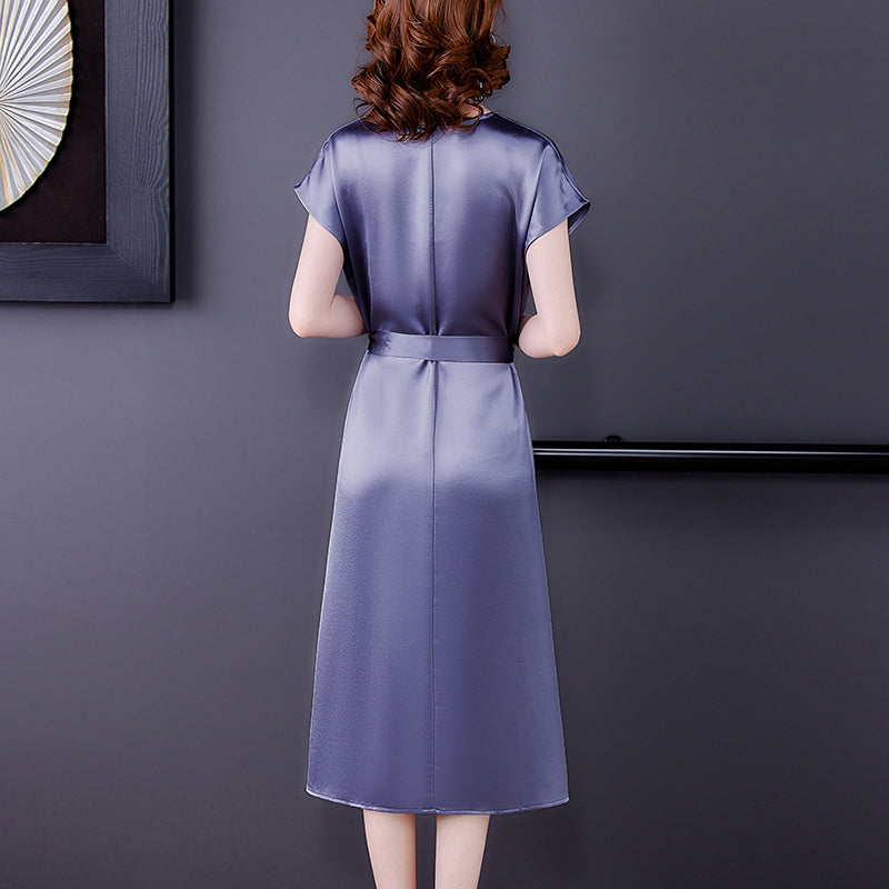 Noble Lady Mother Silk Acetate Satin Dress