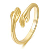 Hug Gesture Ring 18K Gold Preservation