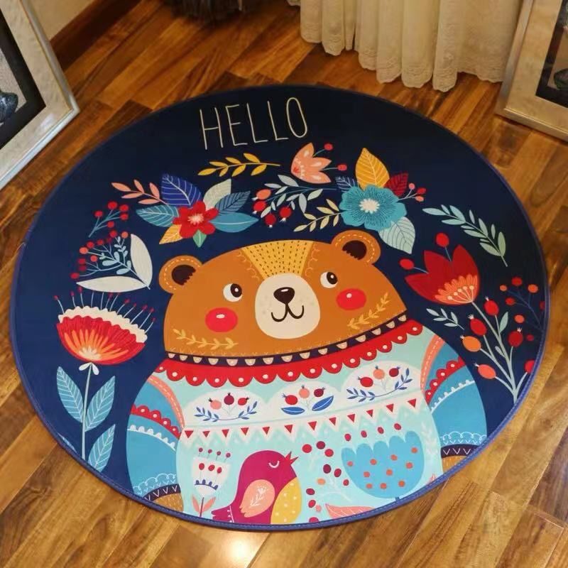 Round Carpet Bedroom Bedside Mat