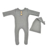 Newborn Photography Clothes Mohair Knitted Jumpsuit Knotted Hat Suit Baby Knitted Romper Suit