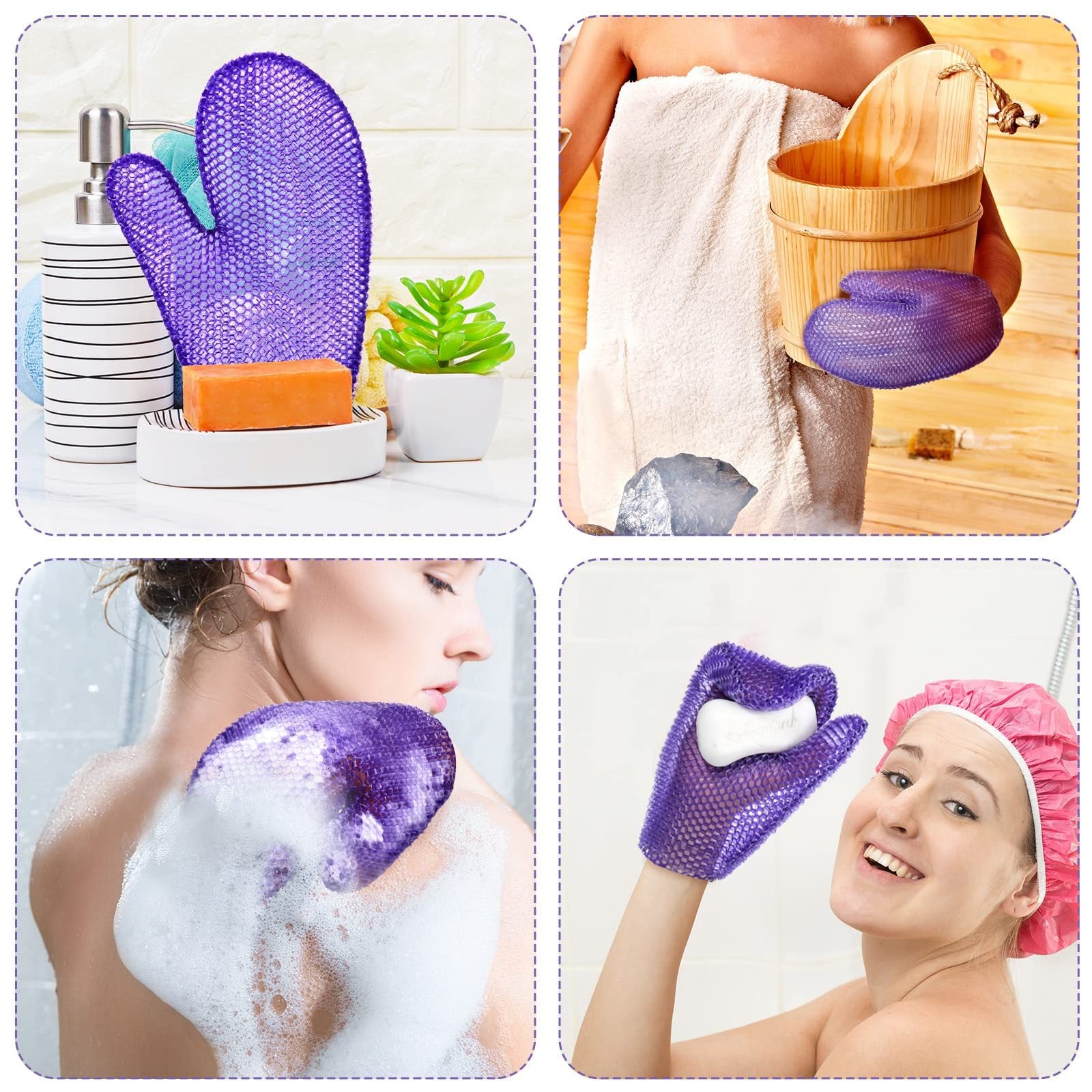 Unisex Bath Glove Honeycomb Type