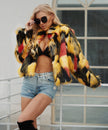 European and American popular faux fur and faux fur coat
