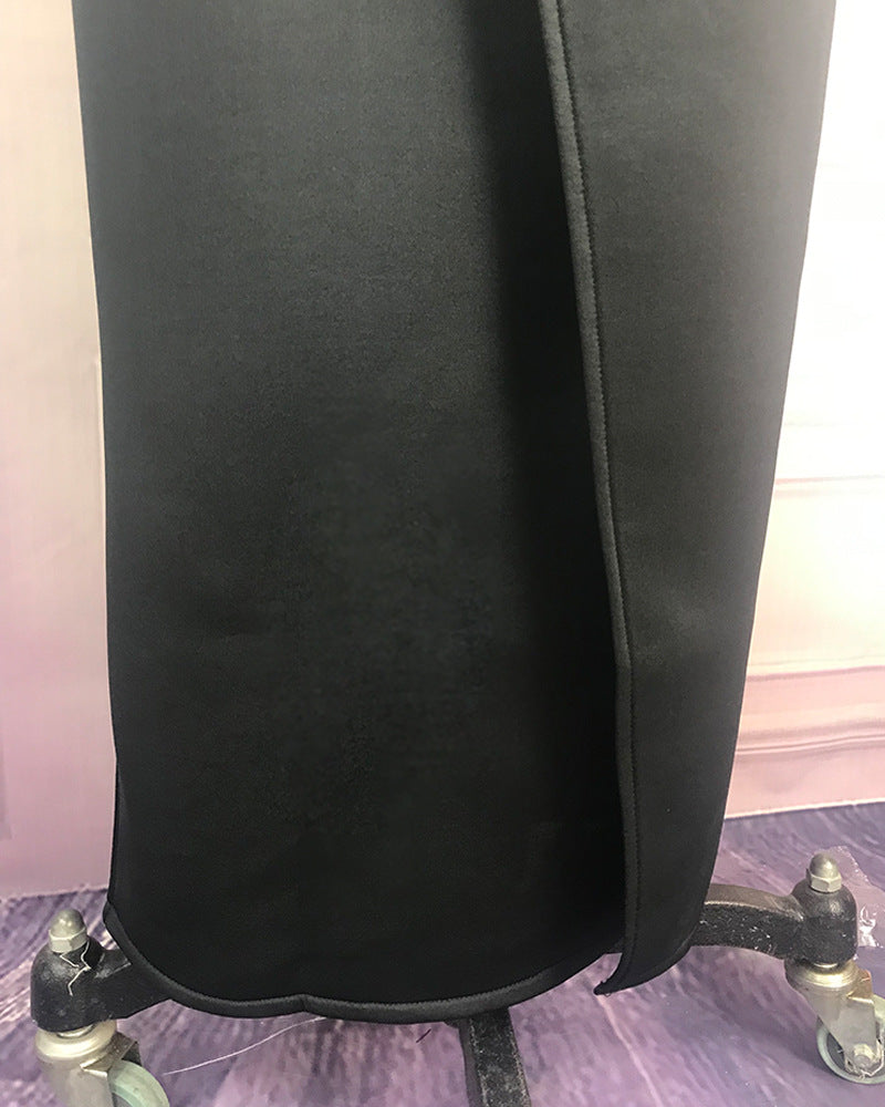 Bubble sleeve dress evening dress