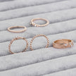 Jewelry Rose Gold Stackable Diamonds Set Of Five Sets Of Rings BohemiaJ