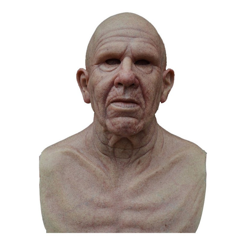 Old man mask white hair white beard headgear halloween Alpscommerce