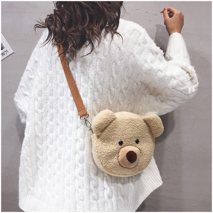 Cartoon doll bear plush bag