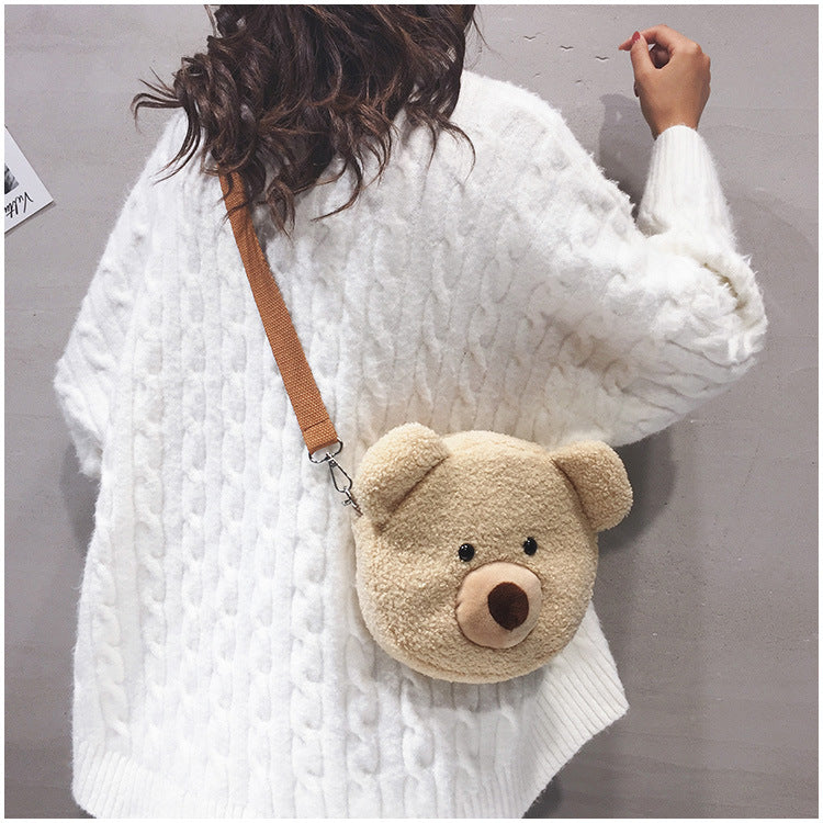 Cartoon doll bear plush bag