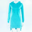 fashion irregular hooded long-sleeved dress sweater