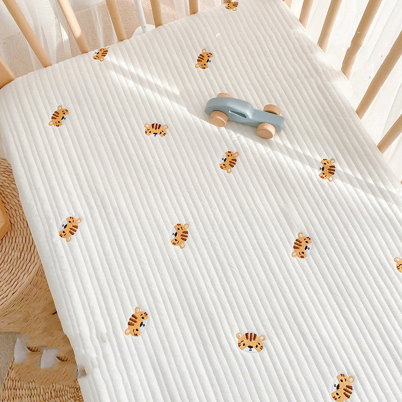 Ins Quilted Baby Cotton Fitted Sheet Mattress