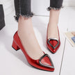 High heels casual triangular buckle shoes