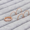 Jewelry Rose Gold Stackable Diamonds Set Of Five Sets Of Rings BohemiaJ