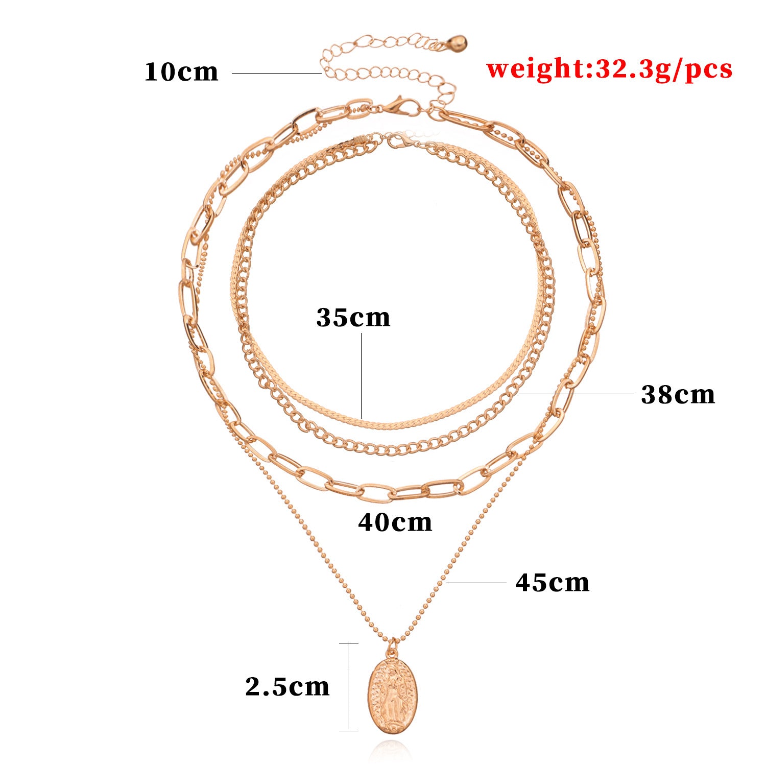 Women's Retro Exaggerated Multi-layer Chain Necklace