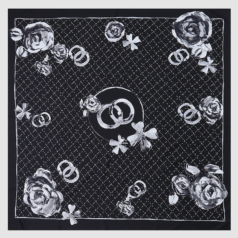 Carriage twill silk scarf