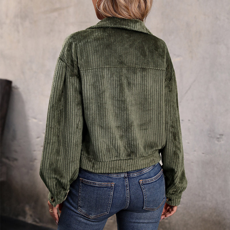 Plush Casual Solid Color European And American Women's Clothing Coat