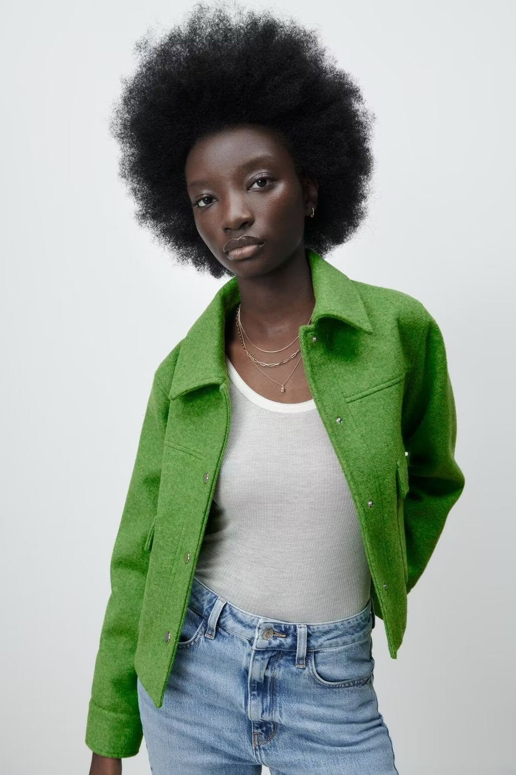 Women's Street Casual Soft Woolen Shirt Woolen Coat Top