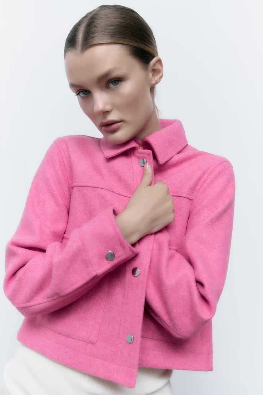 Women's Street Casual Soft Woolen Shirt Woolen Coat Top