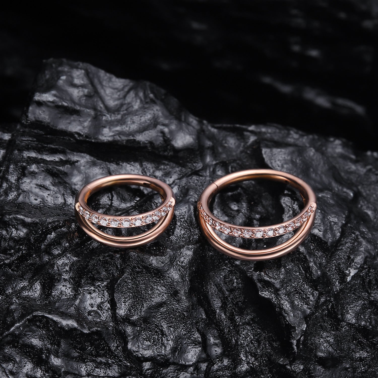 G23 Titanium Nose Ring Closed Ring Seamless Ring Cartilage Ring Zircon
