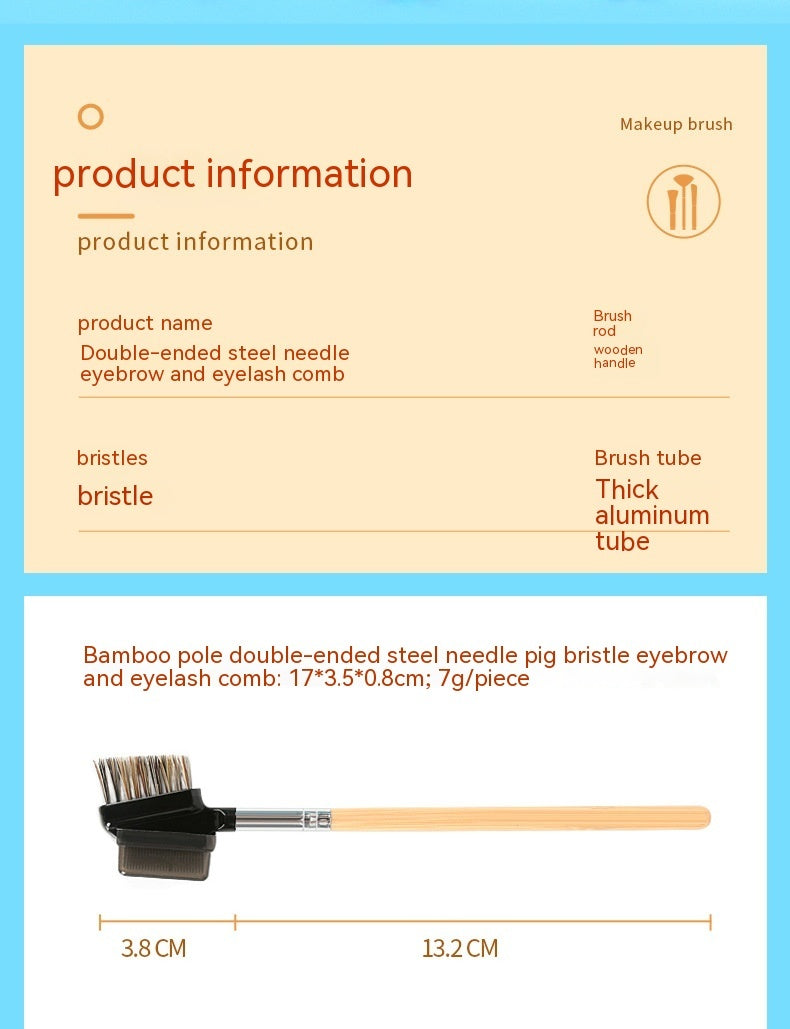 Steel Needle Lash Comb Mascara Brush Single Makeup