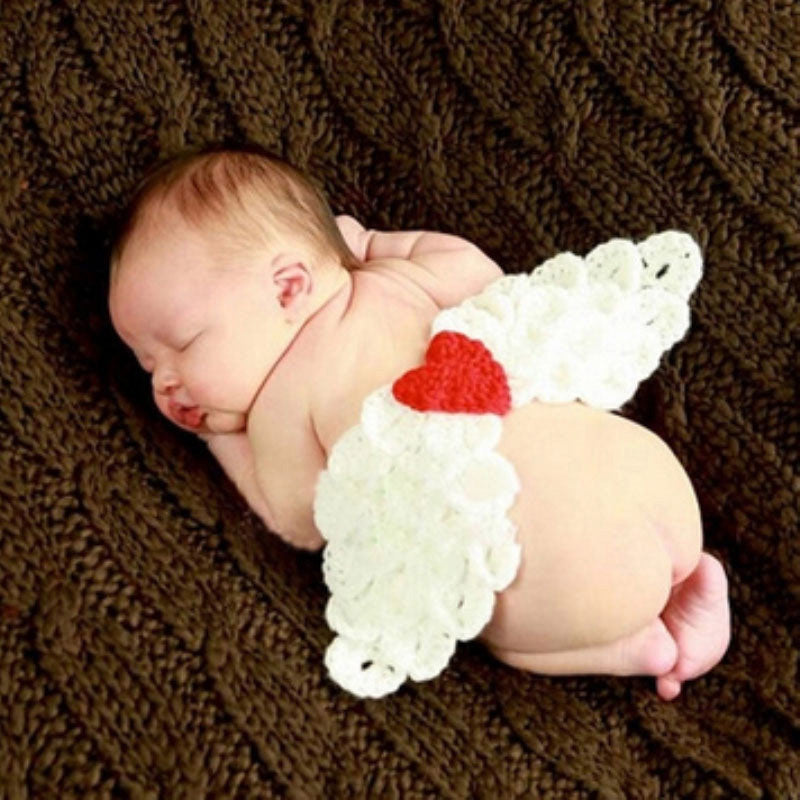 Wool knitted baby photo dress