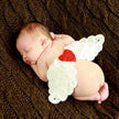 Wool knitted baby photo dress