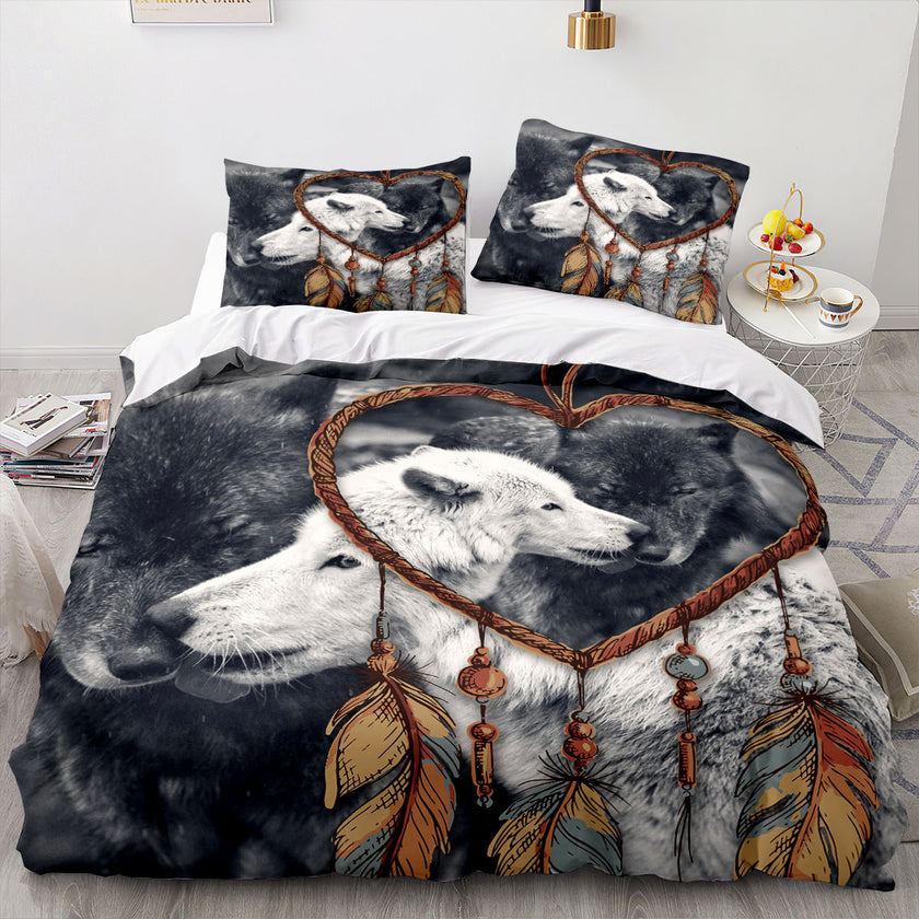 Home Textile Bedding Animal Printed Three-piece Set