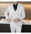 Wedding Embossed Dress Suit Three-piece Suit For Men