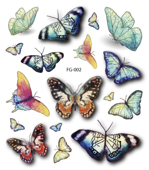 Waterproof Glitter Butterfly Tattoo Stick Gradient Tattoo
