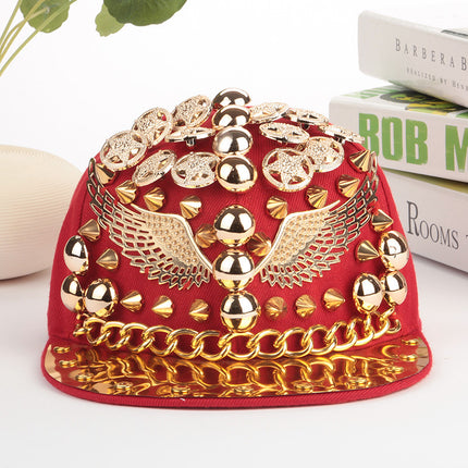 Studded wings baseball cap