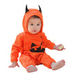 Halloween pumpkin hooded jumpsuit