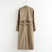 Long double-breasted trench coat