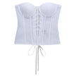 Solid Color Stitching Lace Up With A Tube Top