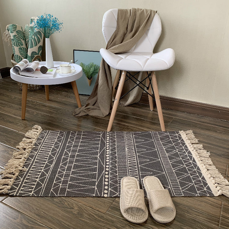 Woven household tassel carpet